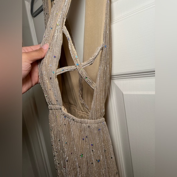 Gold sexy long dress - Picture 3 of 4